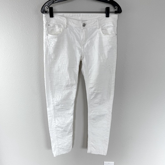 Faith Connexion The Lazer Ankle Slim White Eyelet Jeans Street Women’s Size 29 - Picture 1 of 13